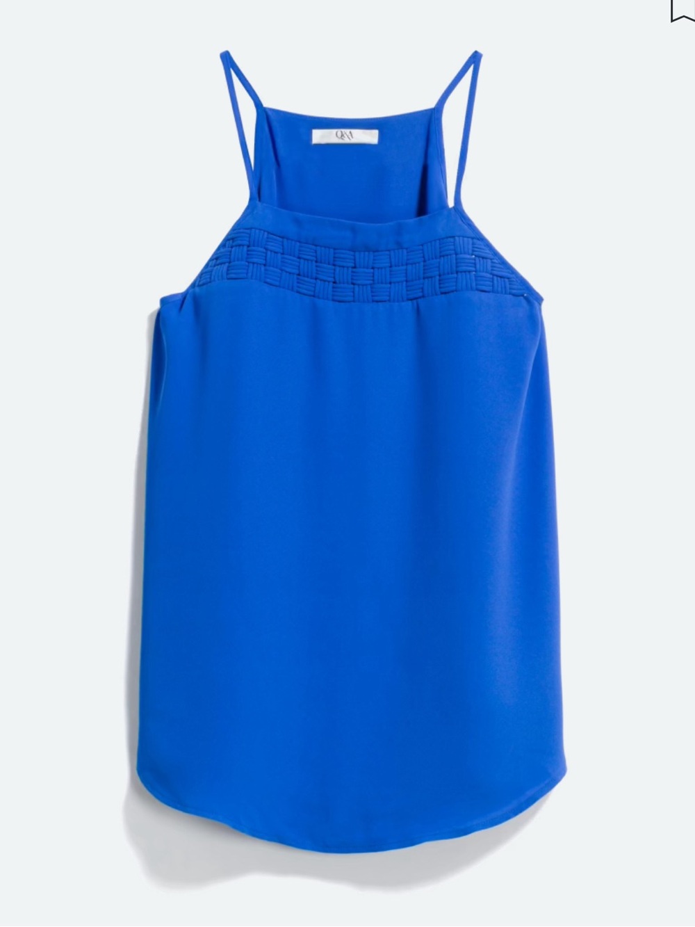 Q&A Verrettes Weave Detail Cami Blouse